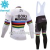 Set Langarmtrikot + Trägerhose Lange 2017 Bora-Hansgrohe Winter Thermal Fleece N002